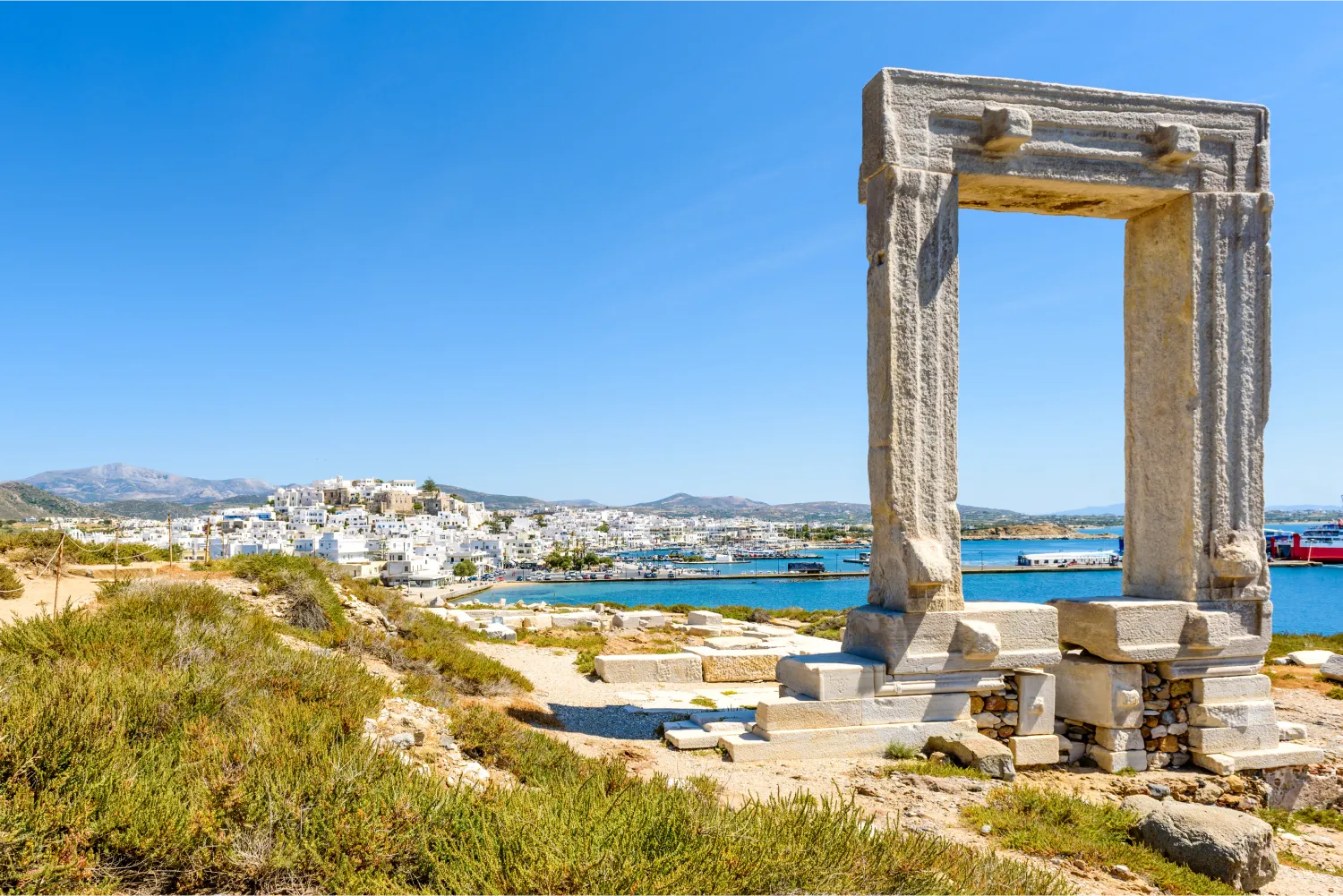 Naxos Portara Ruins Of Ancien image