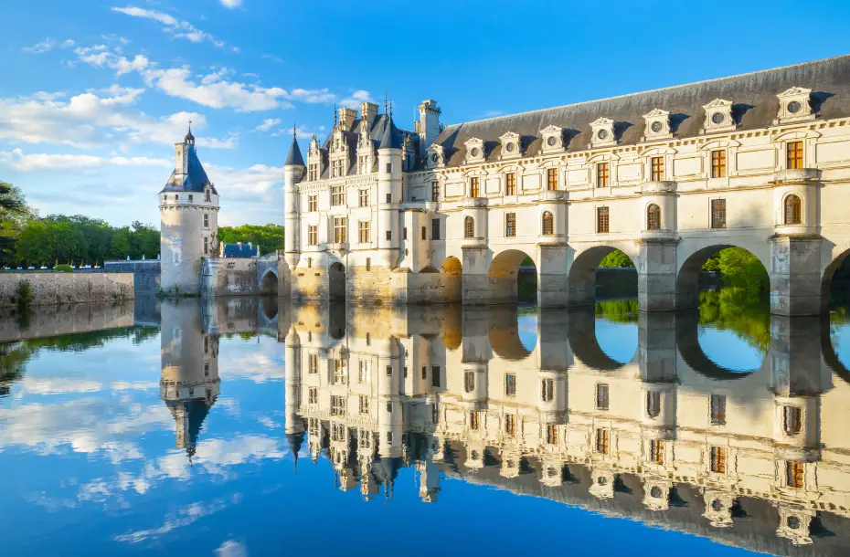 Vue du Château de Chenonceau, situé dans la vallée de la Loire, dans le petit village de Chenonceaux