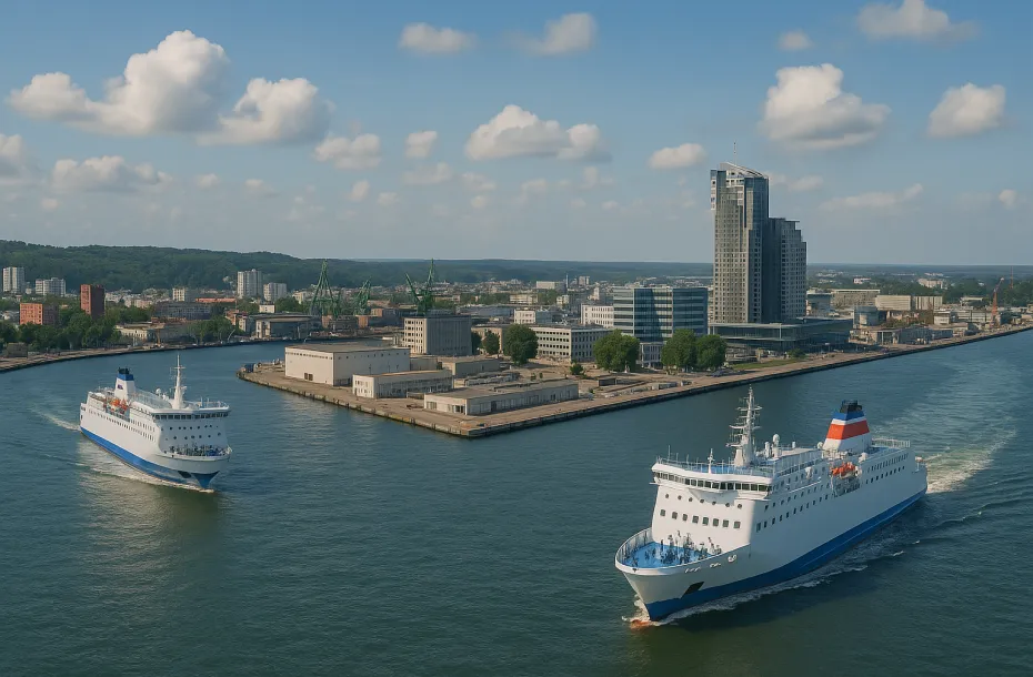 Port de ferry de Gdynia avec départ des ferries