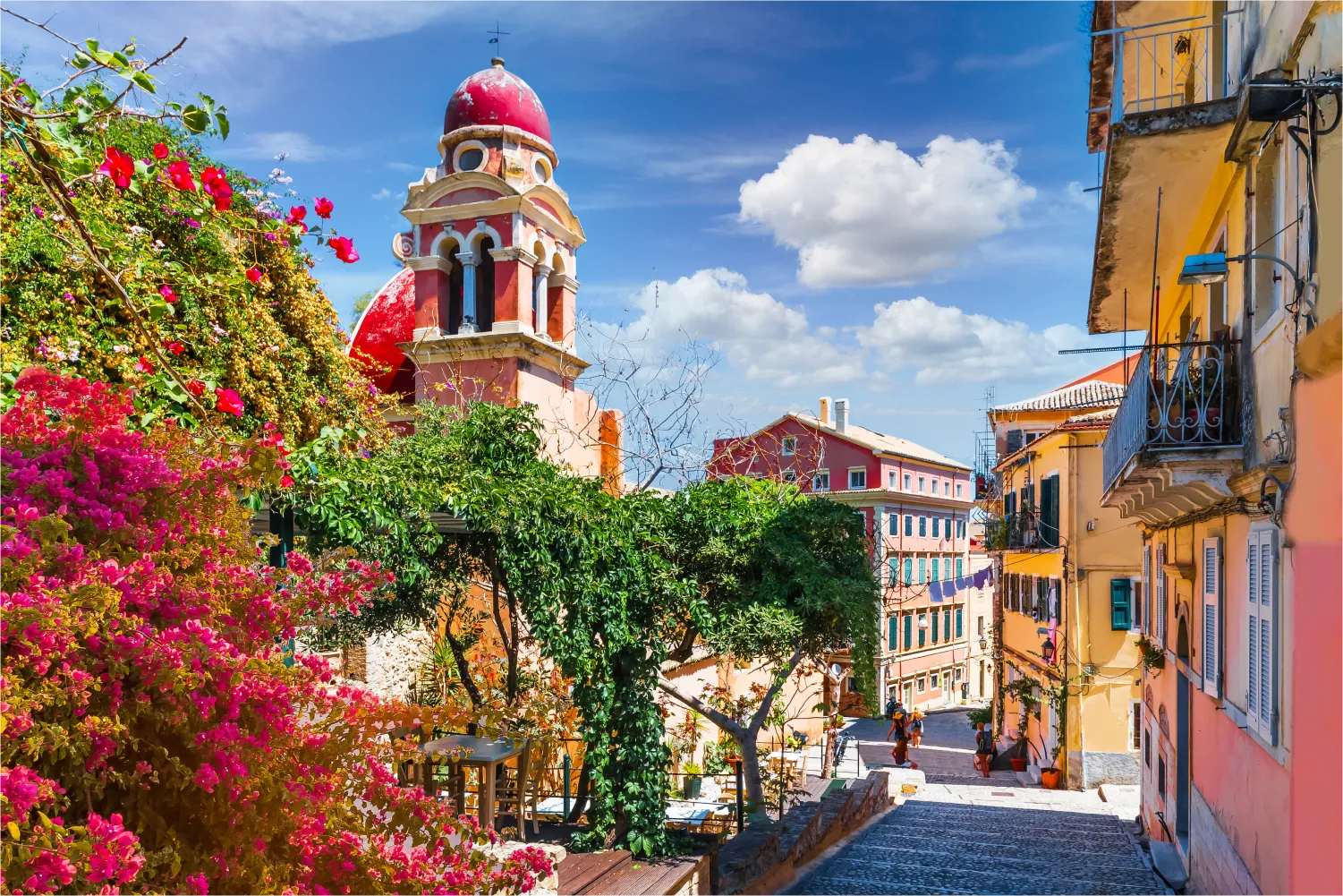 Corfu Old Town Landscape In K image