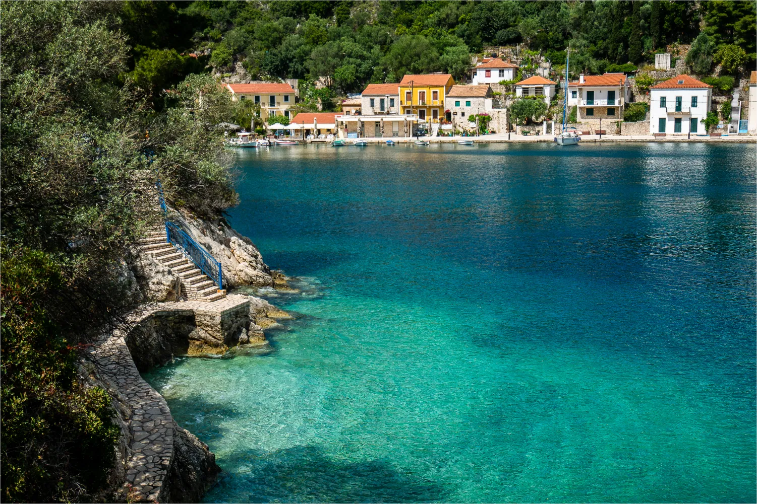 Ithaca Stairs By Sea In Kioni image